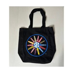 SEC Conference Black Canvas Tote Bag College Fan Gear